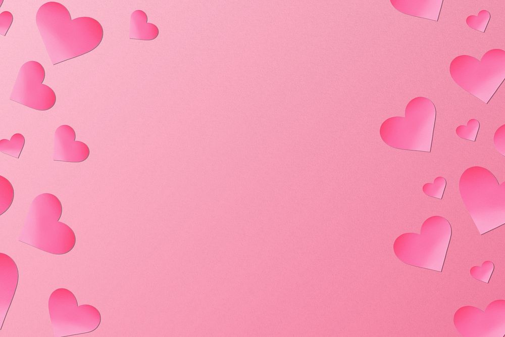 Pink Valentine's heart background remix