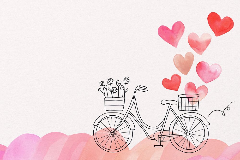 Love bicycle illustration