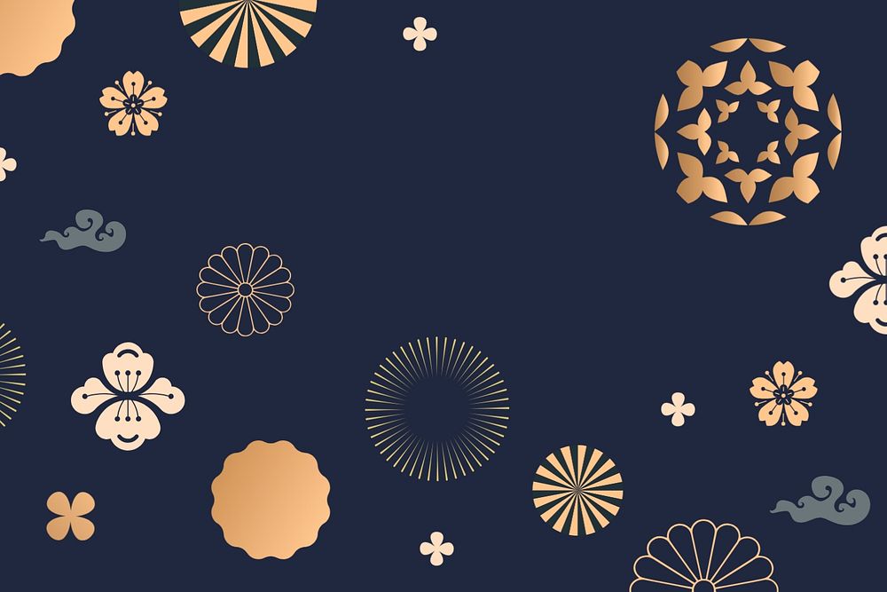 Chinese New Year dark blue background