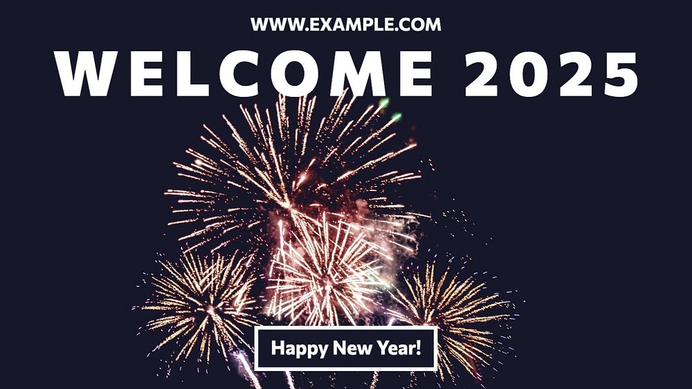 New year blog banner template, editable text