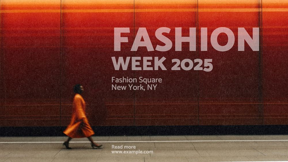 Fashion week blog banner template