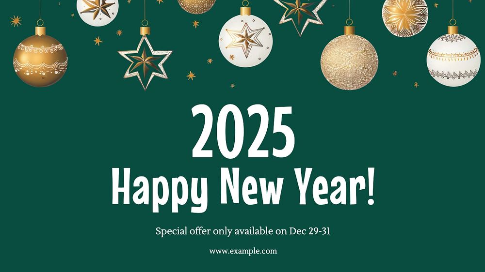 Happy new year blog banner template