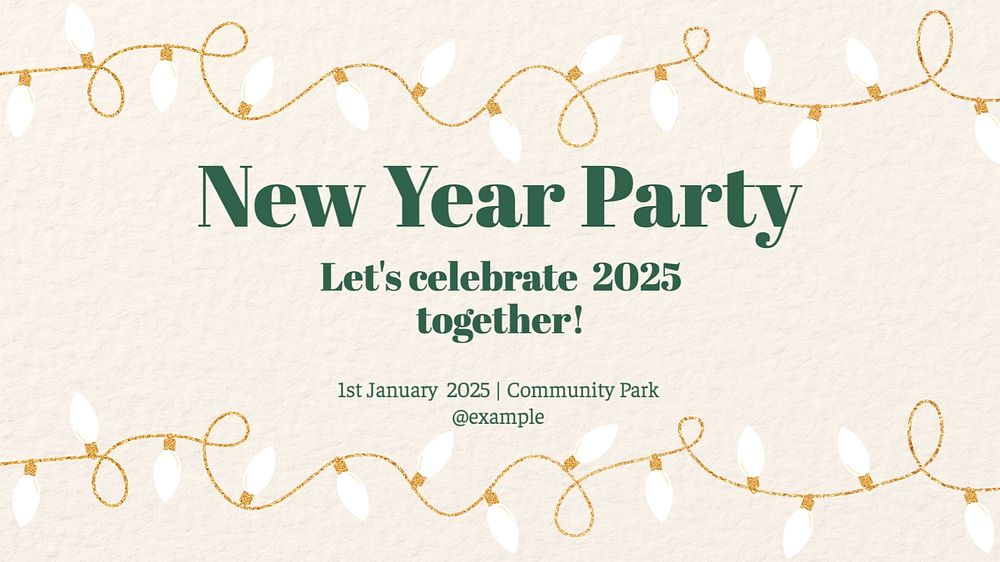 New year party blog banner template