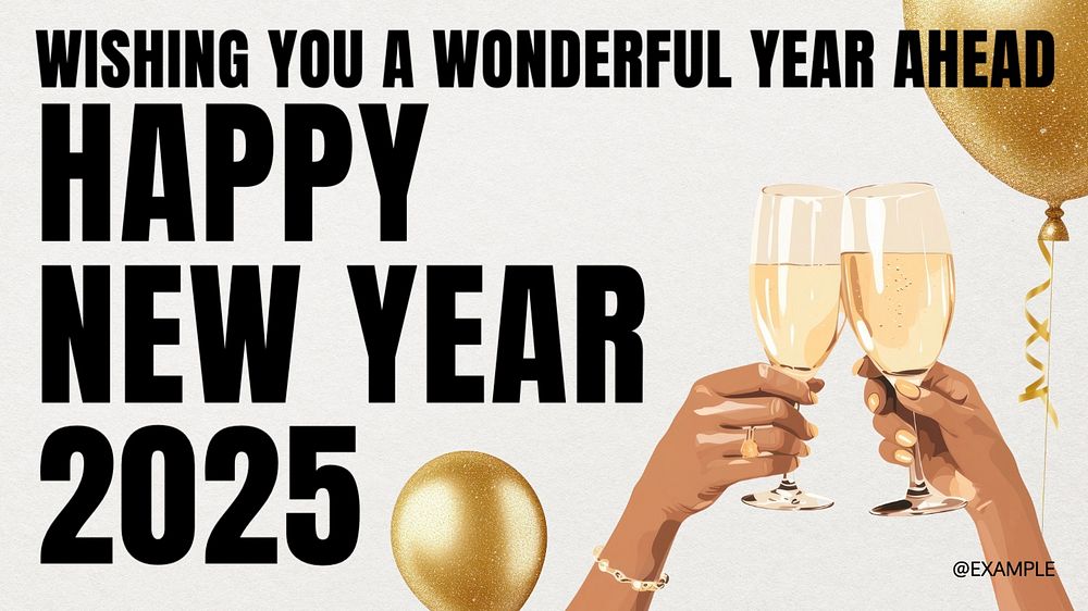 Happy new year blog banner template