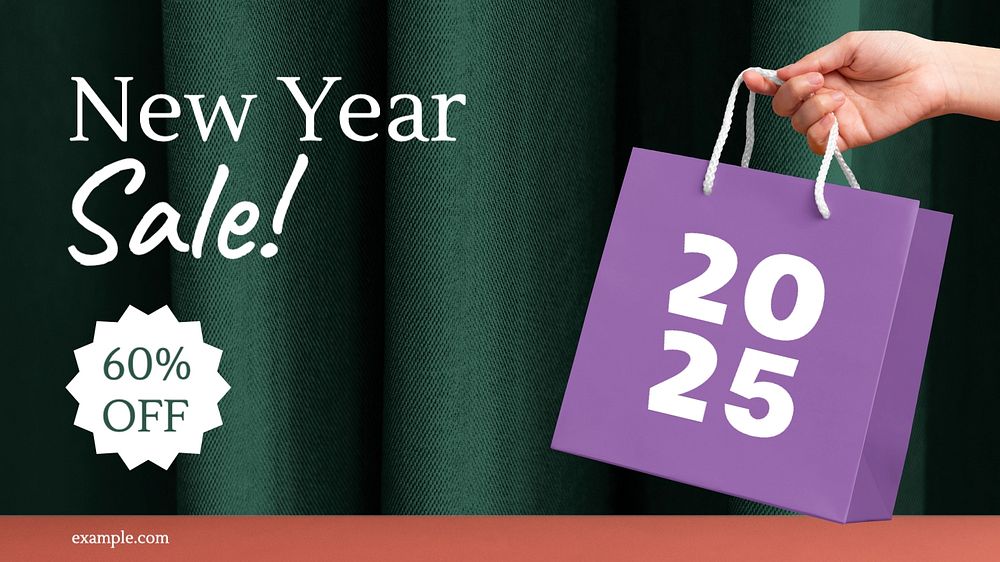 New year sale  blog banner template