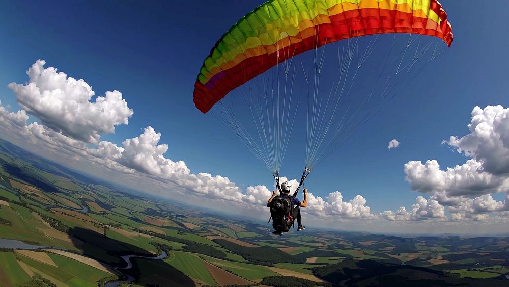 Aerial video shot paraglider soaring | Free Video - rawpixel Download free video of Aerial video shot of a paraglider soaring... 