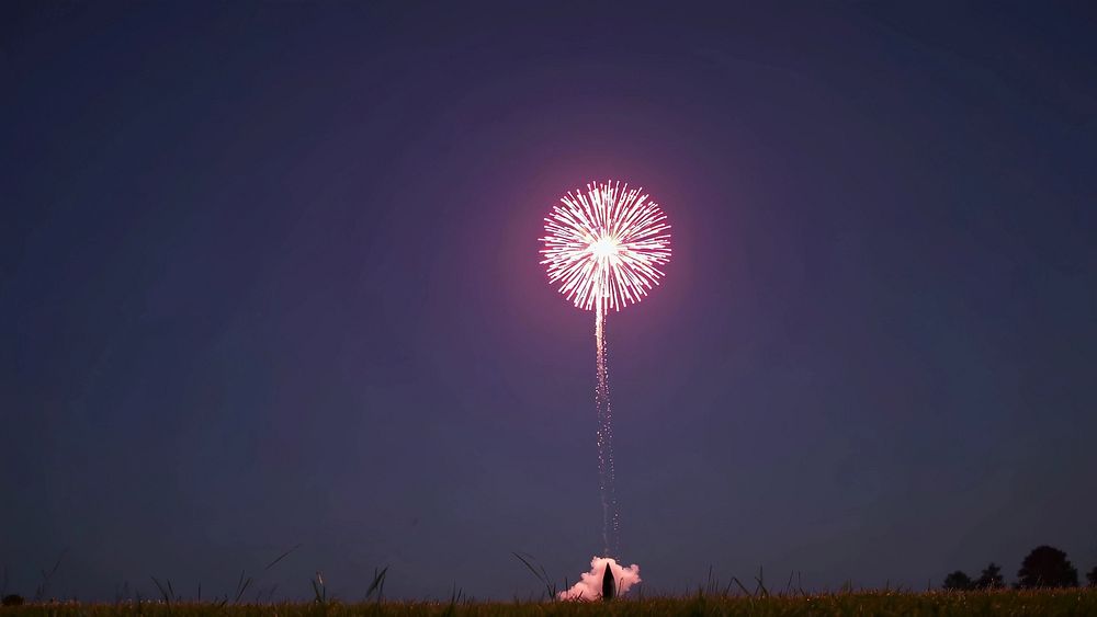 low-angle shot captures single firework Free Video rawpixel
