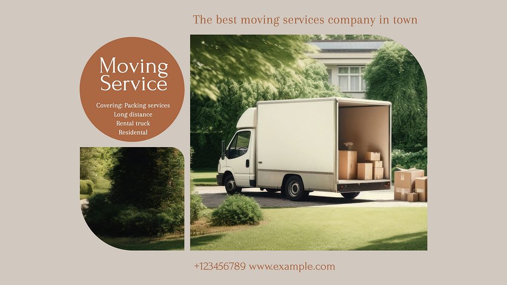 Moving services company blog banner template