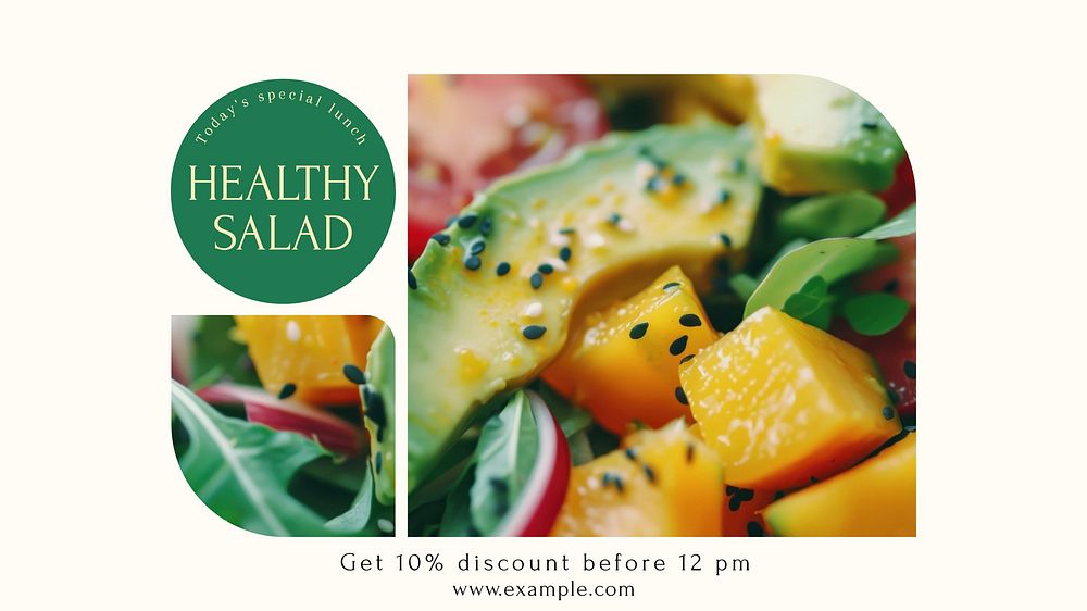 Healthy salad blog banner template