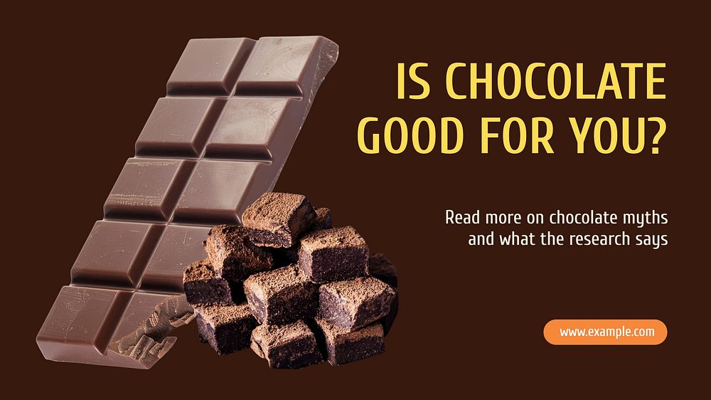 Chocolate nutrition blog banner template