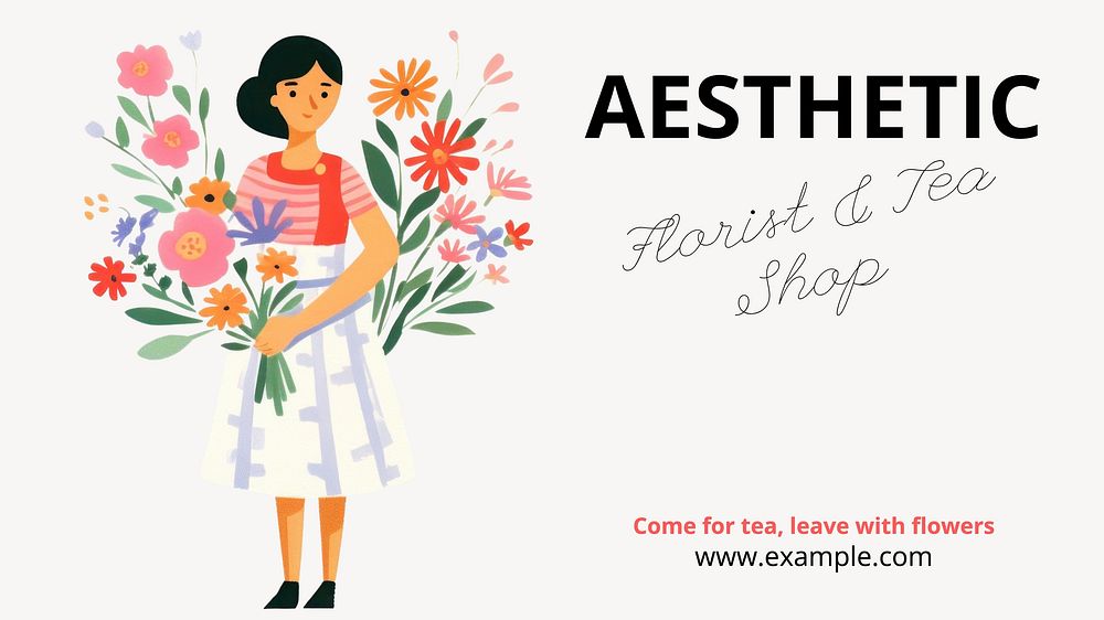 Florist and tea shop blog banner template