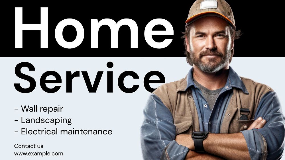 Home service blog banner template