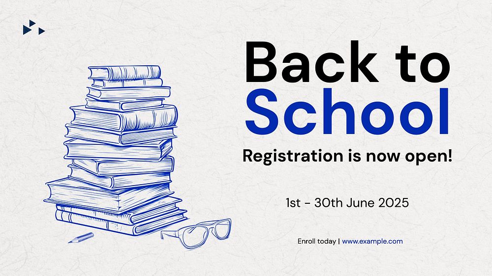 School registration blog banner template