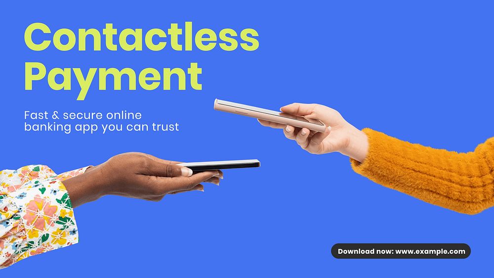 Contactless payment blog banner template