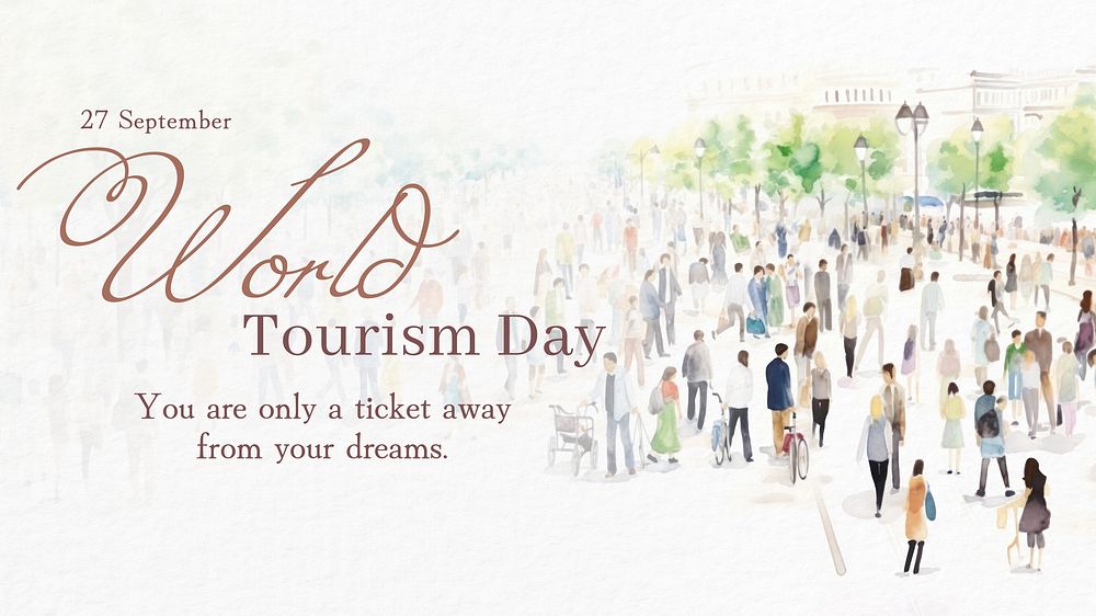 World tourism day blog banner template