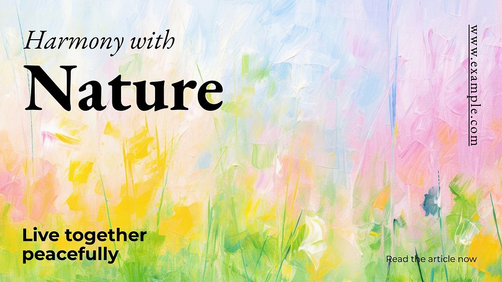 Nature harmony  blog banner template