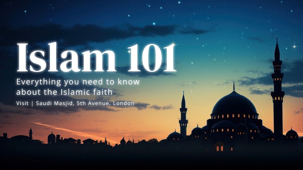Islam 101 blog banner template