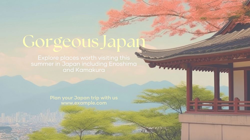 Japan travel ads blog banner template