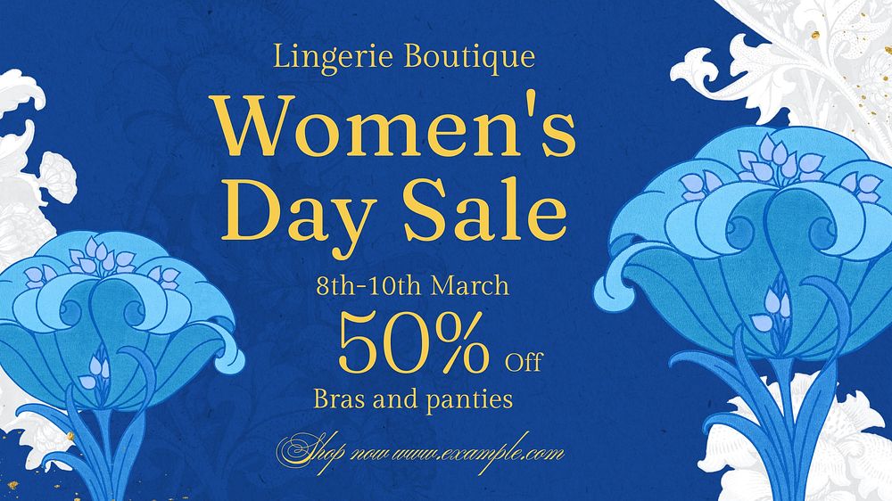 Women's day sale blog banner template