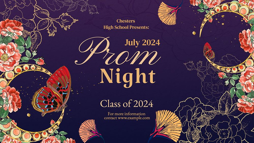 Prom night  blog banner template