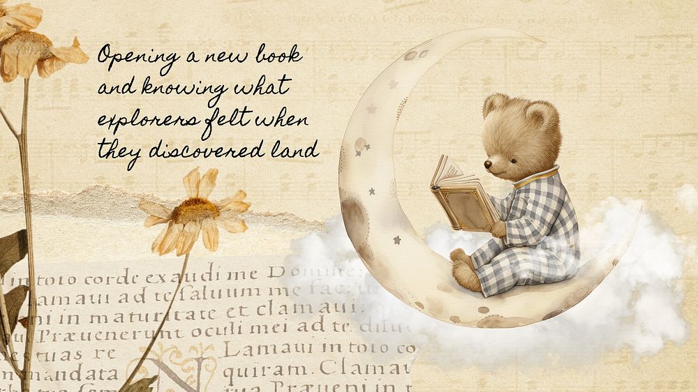 Reading & book  quote blog banner template