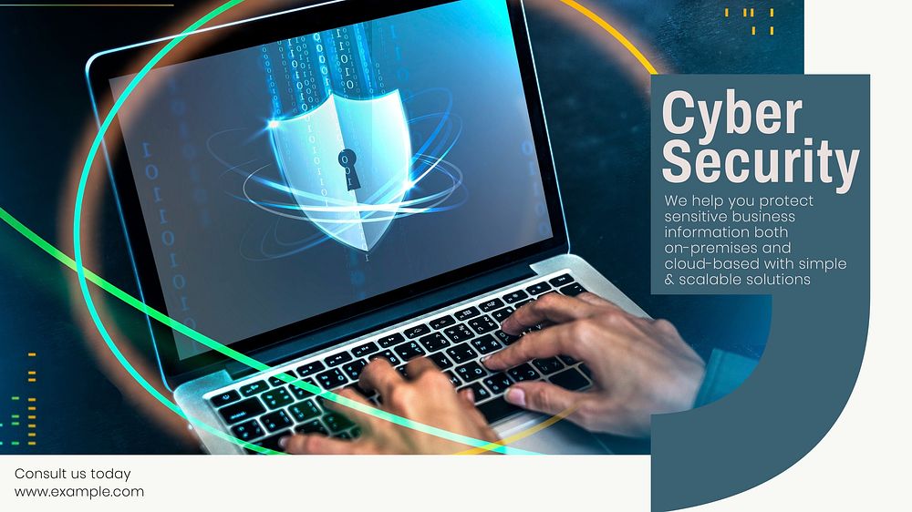 Cyber security  blog banner template