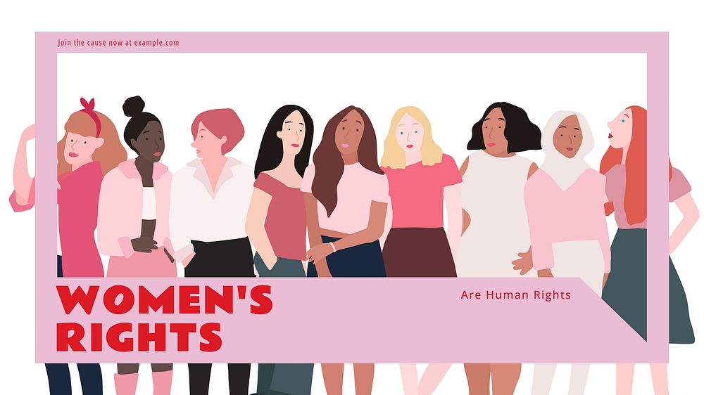 Women's rights blog banner template  