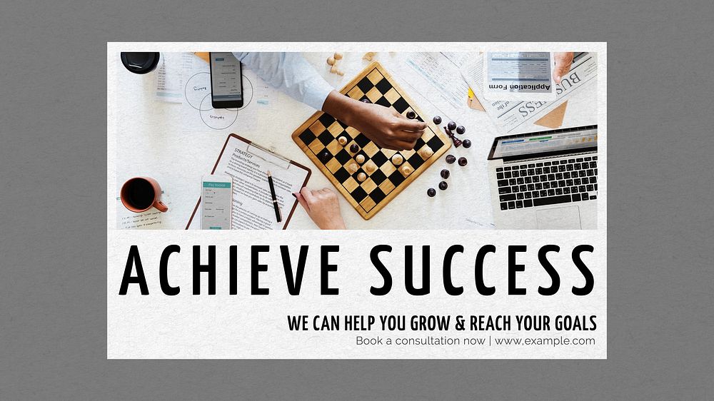 Achieve success blog banner template