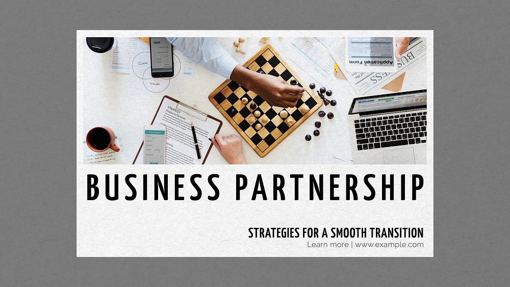 Business partnership blog banner template