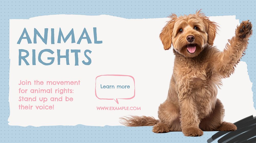 Animal rights blog banner template