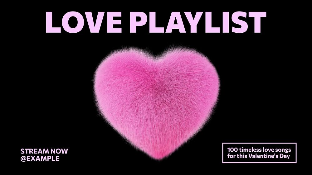 Love playlist  blog banner template