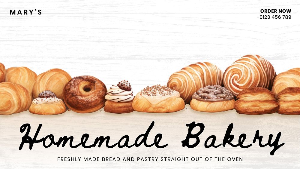 Homemade bakery blog banner template