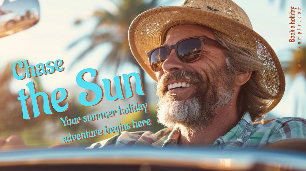 Summer holiday blog banner template