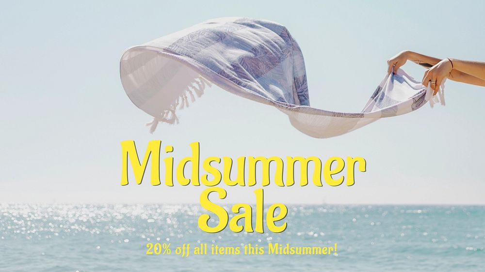 Midsummer sale blog banner template
