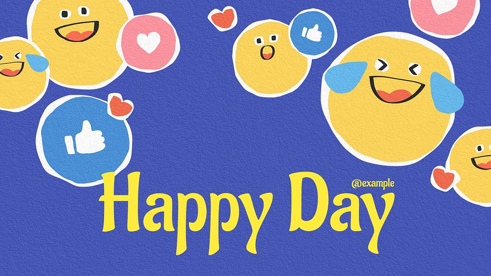 Happy day blog banner template