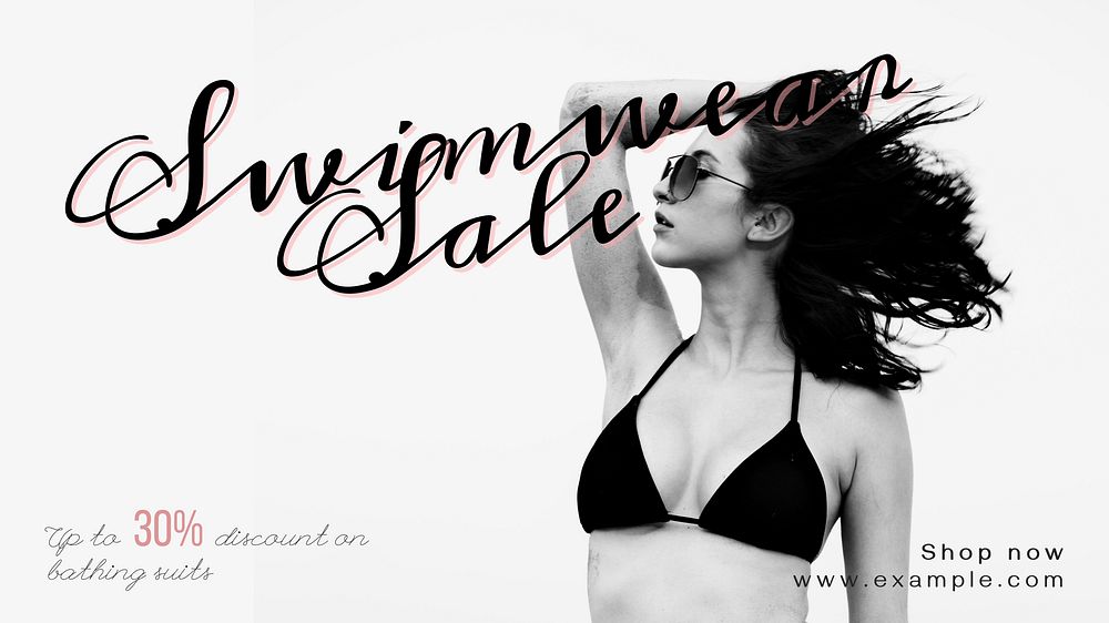 Swimwear sale blog banner template