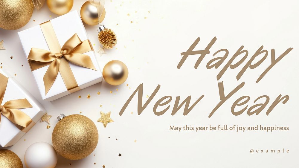 Happy new year greeting template