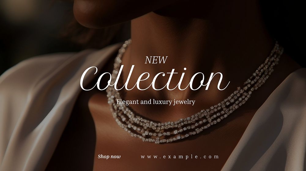 New jewelry collection  blog banner template