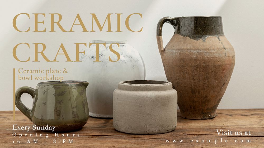 Ceramic craft  blog banner template