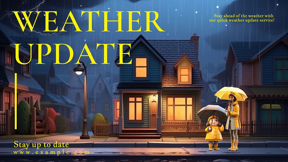 Weather update blog banner template