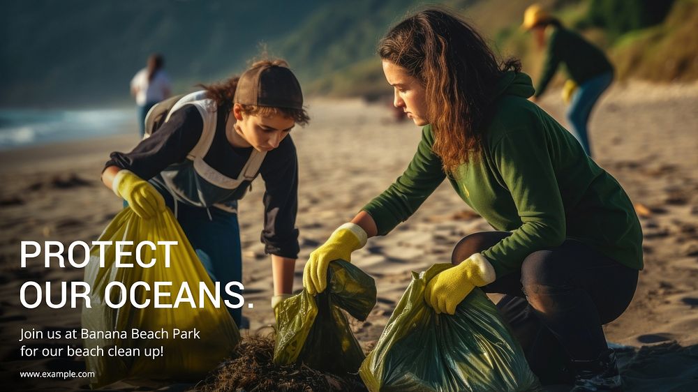 Protect our oceans blog banner template