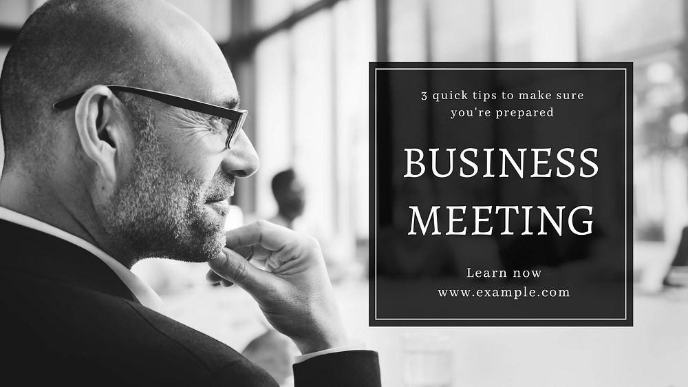 Business meeting blog banner template