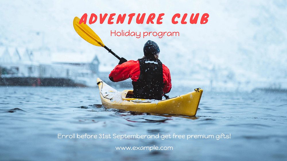 Adventure club blog banner template