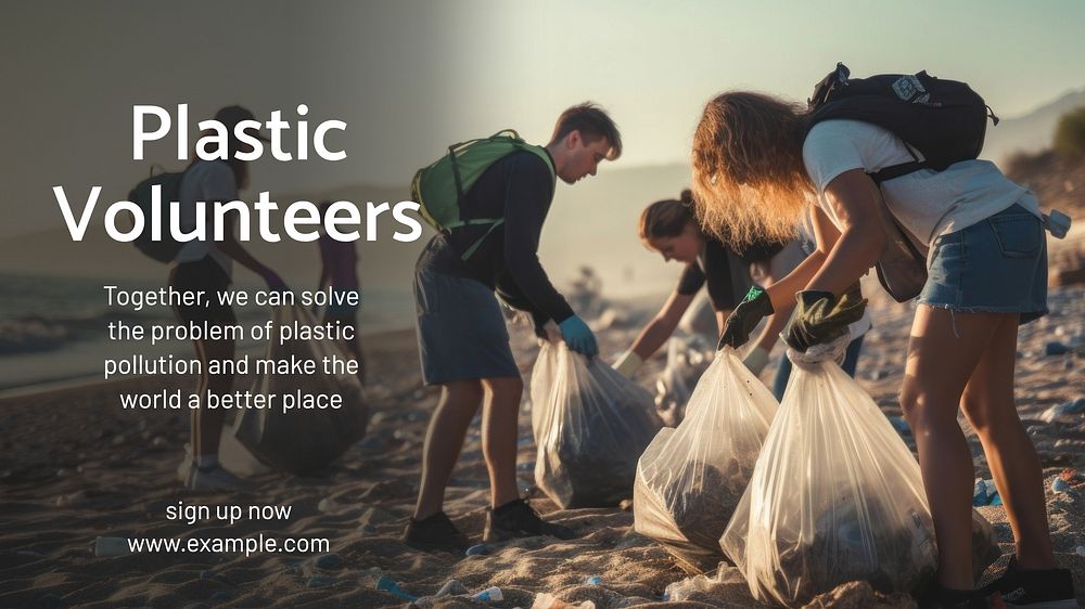 Plastic volunteers blog banner template