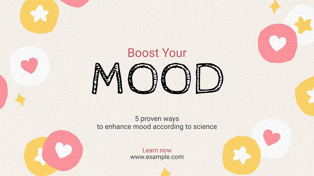 Boost your mood blog banner template