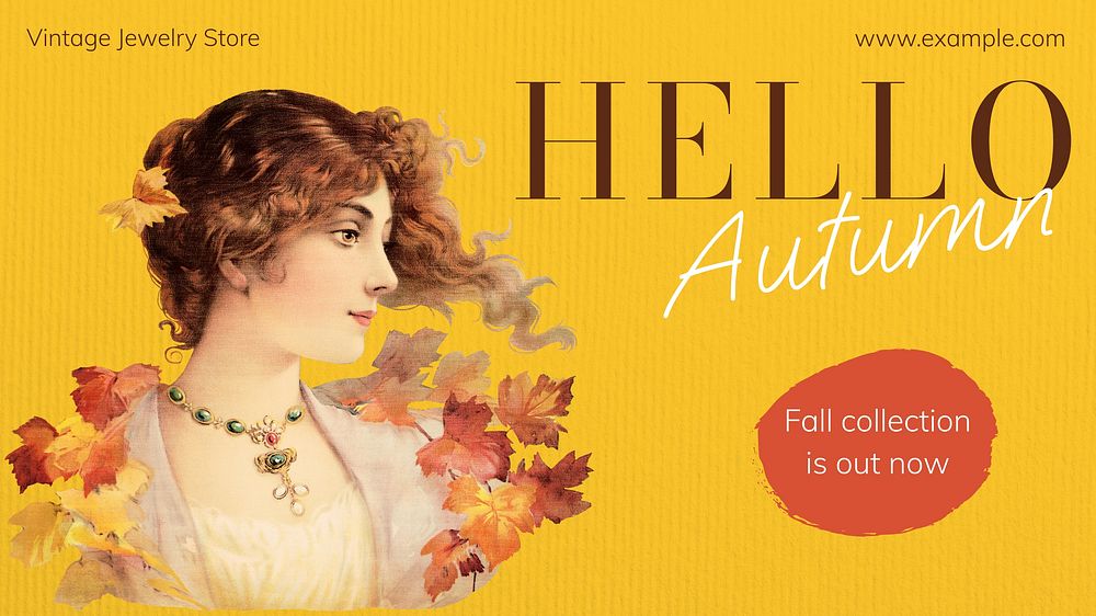 Fall collection blog banner template