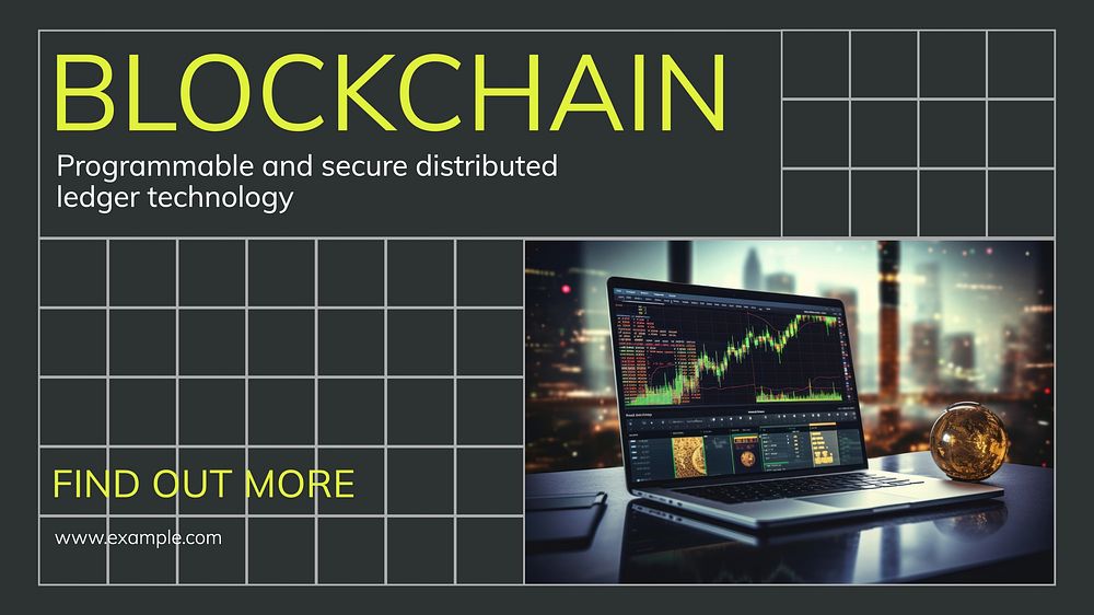 Blockchain blog banner template