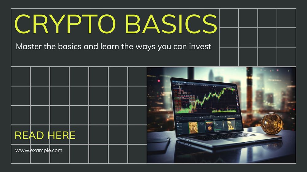 Crypto basics blog banner template