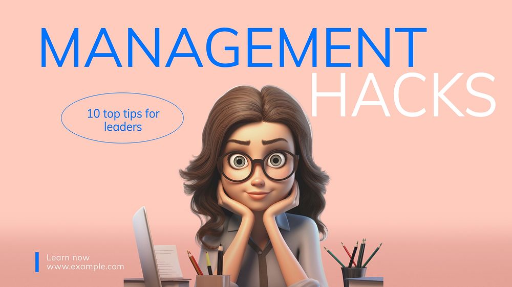 Management hacks   blog banner template