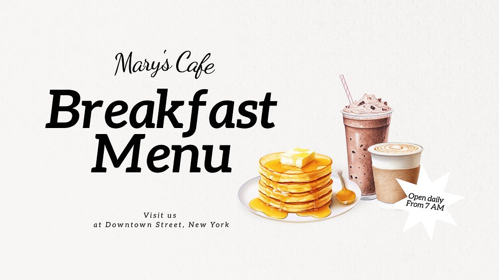 Breakfast menu   blog banner template